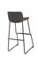 Tall gray bar stool isolated on white. Modern designer Bar chair.