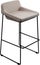 Tall gray bar stool isolated on white. Modern designer Bar chair.