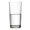 Tall half full glass of water w clipping path