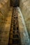 Tall impressive wall in Slanic Prahova salt mine, underground extraction pit, Romania