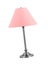 Tall Lamp with pink shade isolated