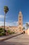 Tall minaret on historical mosque