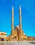 Tall minarets of Al Mustafa Al Sahaba Mosque, Sharm El Sheikh,