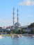 Tall minarets on Turkish mosque