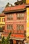 Tall and narrow buildings in Boudhanath, Nepal before the earthquake