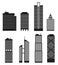 Tall office and residential building, skyscrapers, condominium vector illustration
