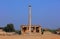 Tall pillar in runes of Hampi