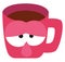 Tall pink mug, icon