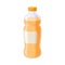Tall Plastic Juice Bottle Isolated on White Background Vector Illustration
