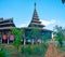 The tall pyatthat roof of Buddhist monastery, Pindaya, Myanmar