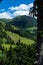 A tall rope adventure park with a treetop walk in the Saalbach-Hinterglemm valley
