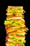 Tall sandwich isolated