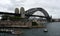 Tall ship with aboriginal flag sailing out on Australia Day