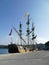 Tall ship frigate docked in Rhodes