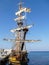 Tall ship frigate docked in Rhodes