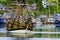 Tall ship Lady Washington in Newport, Oregon