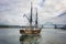 Tall ship Lady Washington in Newport, Oregon