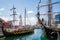 Tall Ship and Viking Longboat in Darling Harbour, Sydney,