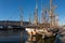 Tall ships moored in Turku port