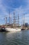 Tall ships at the quay during Kieler Woche festival in Kiel