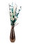 Tall stylish flower arrangement in a vase isolated