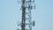 Tall telecommunication radio cell tower with wireless communication 5g antennas for network signal transmission
