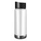 Tall thermo water bottle, realistic vector mock-up. Blank sports flask. Stainless steel travel mug, mockup. Template for design