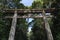 The Tall Torii Gate at the Entranct to Meiji Temple in Tokyo, Japan