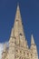 Tall tower of Famous historic Norwich cathedral