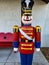 Tall toy soldier statute outside Christmas shop in Wisconsin