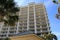 Tall vacation rental building complex with sunny skies beyond, Beach Club Resort and Spa, Gulf Shores, Alabama, 2018