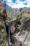 Tall waterfall in Quebrada del Colorado canyon near Cafayate, Argenti