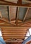 Tall Wooden house roof ceiling