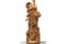 tall, wooden sculpture with intricate details and natural textures