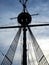 Tall Wooden Ship Mast Silhouette
