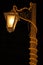 Tall wooden street lamp