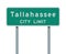 Tallahassee City Limit road sign