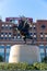 Tallahassee, FL / USA: Unconquered Statue in front of the Doak Campbell Stadium, home of Florida State University Football
