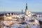 Tallinn city panoramic winter landscape