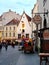 Tallinn ,Estonia 0,08,2019 Old Town Of Tallinn Viru Street cafe city life evening summer people walk relax and  sit in chair  cafe