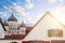 Tallinn, Estonia, Alexander Nevsky Cathedral against the sky clouds