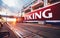 Tallinn, Estonia - August 15, 2019: cars in a queue are waiting to be loaded on board of big ferry ship Viking Line in the morning