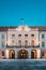 Tallinn, Estonia. Building Of Government Of Republic Of Estonia. Estonian Parliament Riigikogu In Winter Evening In