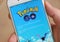 Tallinn, Estonia - July 18, 2016 Editorial image: Apple iPhone6 held in one hand showing its screen with Pokemon Go application er