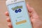 Tallinn, Estonia - July 20, 2016 : Apple iPhone6 held in one hand showing its screen with Pokemon Go application