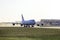 Tallinn, Estonia - MAY 31, 2018: Dubai Royal Air Wing Boeing 747-422 leaves Estonia Tallinn Airport