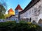 Tallinn Old town,Estonia,13,04,2020 red roof towers and medieval wall ,Maidens Tower Sightseeing Visit Estonia