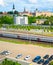 Tallinn uraban skyline, parking, railroad