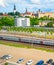 Tallinn uraban skyline, parking, railroad