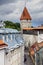 Tallinn. View of roofs, fortification and tower